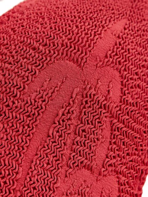 Bond-eye Bisou palm-motif textured swimsuit