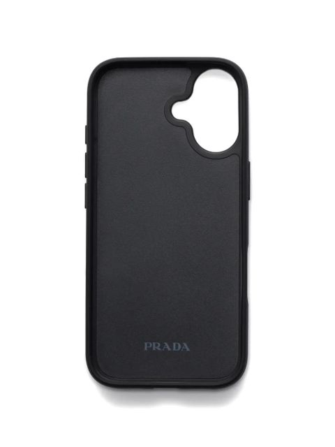 Prada saffiano-leather Iphone 17 case - Black - zdjęcie produktu nr 2