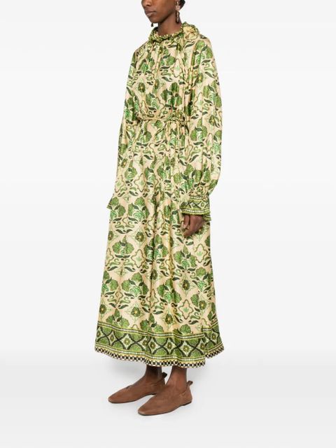 ALEMAIS Cece silk midi dress - Neutrals