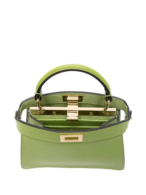 FENDI small Peekaboo ISeeU lock tote bag - Green
