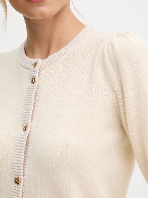 Twinset kardigan damski kolor beżowy 252TP3583