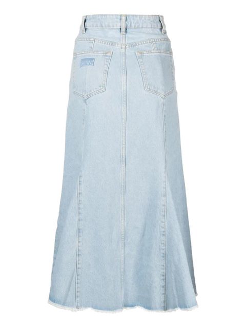 GANNI denim peplum midi skirt - Blue - zdjęcie produktu nr 2