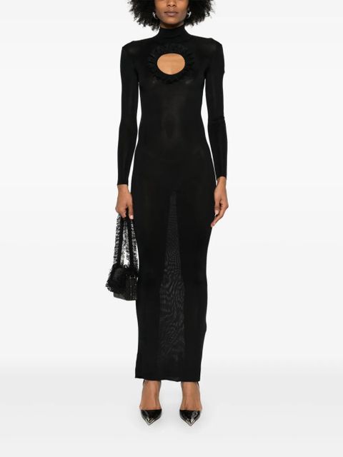 Self-Portrait cut out-detail knitted maxi dress - Black - zdjęcie produktu nr 2