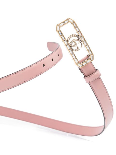 Gucci Double G logo-buckle belt - Pink