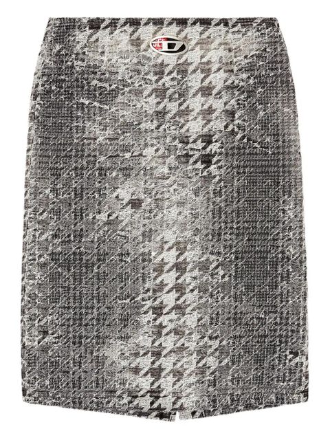 Diesel jacquard houndstooth midi skirt - Black - zdjęcie produktu nr 1