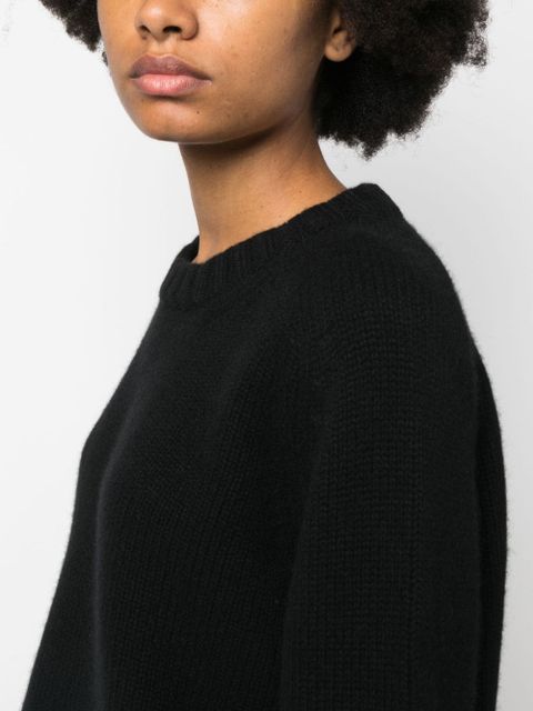 KHAITE Mae cashmere crew-neck jumper - Black