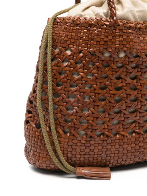 DRAGON DIFFUSION Santa Cano woven braided tote bag - Brown