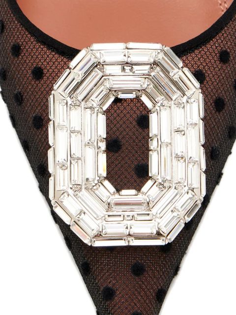 Amina Muaddi Camelia polka-dot pumps - White