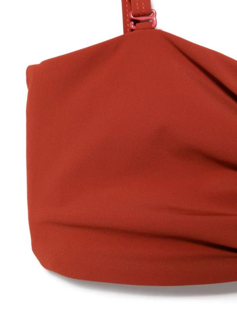 Christopher Esber ruched bandeau bikini top - Orange