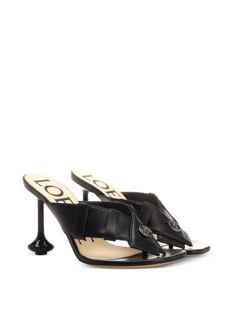 LOEWE 90mm Toy Panta leather sandals - Black