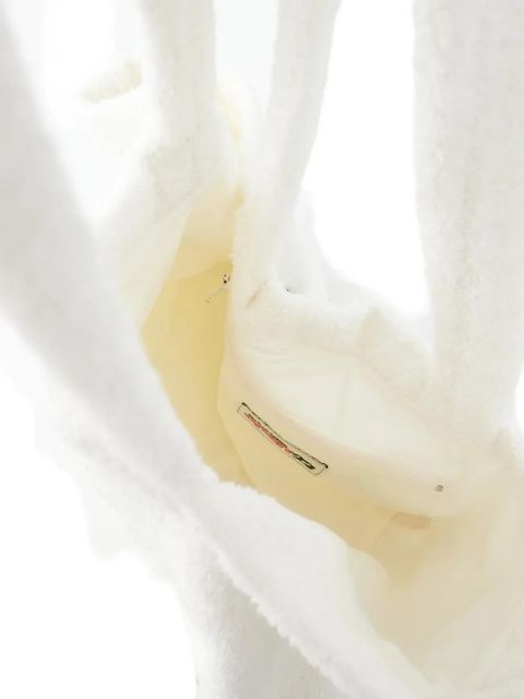 Reina Olga logo-embroidery beach bag - White