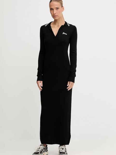 Guess sukienka LAVINIA kolor czarny maxi prosta V5BK06 Z0572 - zdjęcie produktu nr 1