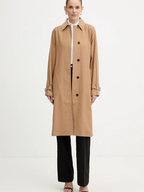 Karl Lagerfeld płaszcz kolor beżowy B1W15007