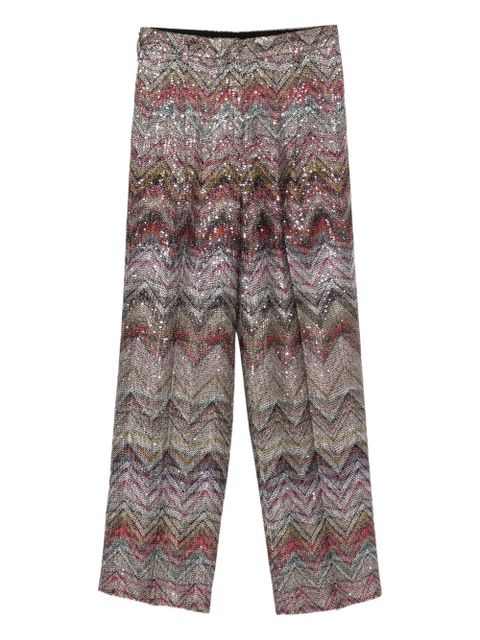 Missoni sequined chevron straight trousers - Pink - zdjęcie produktu nr 1