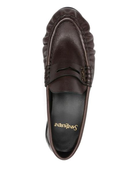Saint Laurent leather loafers - Brown