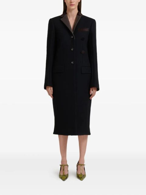 Marni four-button wool-felt coat - Black - zdjęcie produktu nr 2