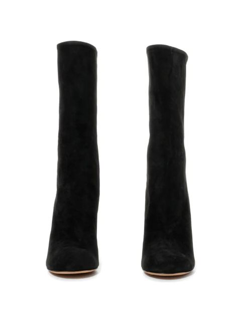 Alexander McQueen sculpted-heel fitted boots - Black