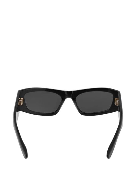 Balenciaga Eyewear Nano rectangular logo-detail sunglasses - Black