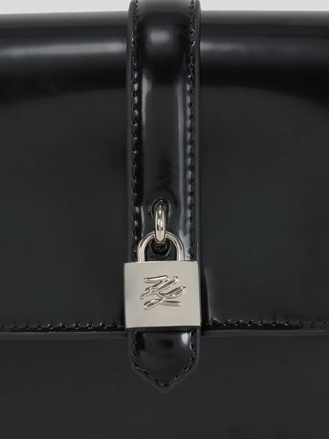 Karl Lagerfeld torebka skórzana K/AUTOGRAPH kolor czarny A3W30287