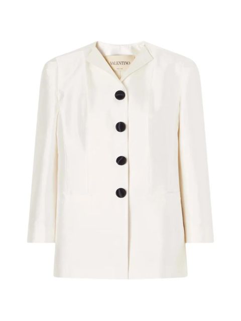 Valentino Garavani notched-lapel button-up jacket - White - zdjęcie produktu nr 1