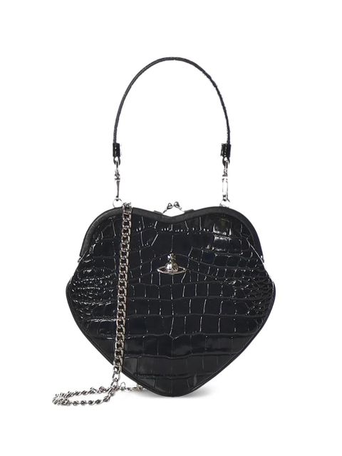 Vivienne Westwood Heart embossed leather tote bag - Black - zdjęcie produktu nr 1