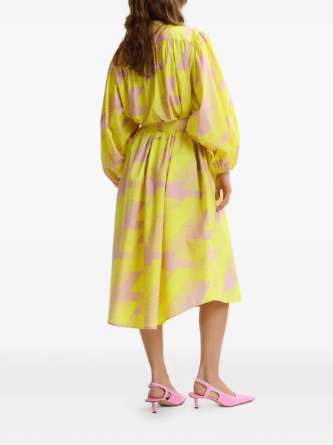 Essentiel Antwerp patterned midi dress - Yellow