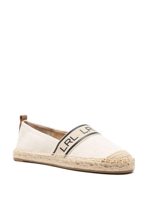 Lauren Ralph Lauren logo-print slip-on espadrilles - Neutrals - zdjęcie produktu nr 2