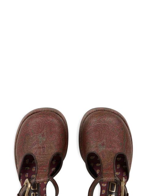 ETRO 105mm paisley-print platform pumps - Brown