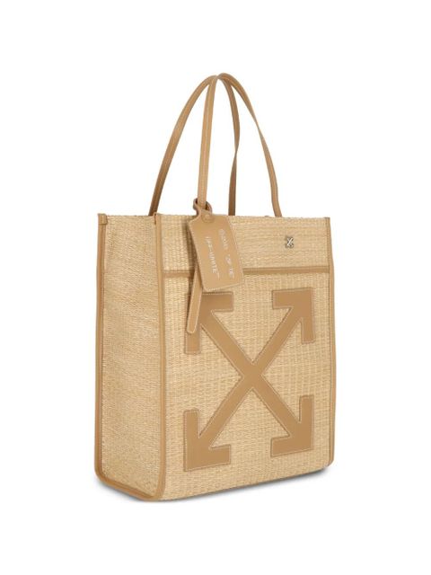 Off-White woven texture tote bag - Neutrals