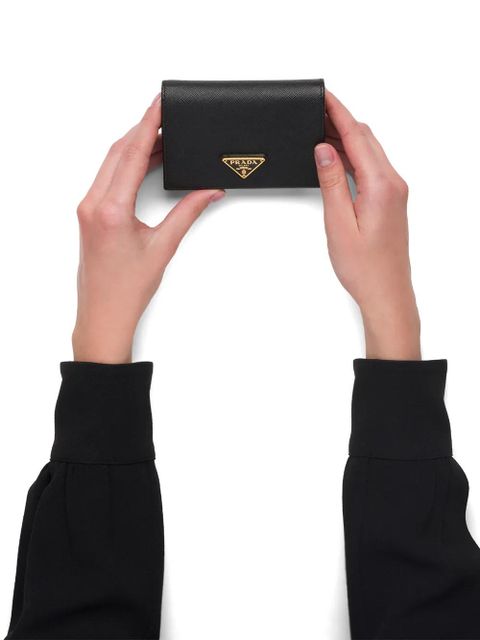 Prada Saffiano logo wallet - Black