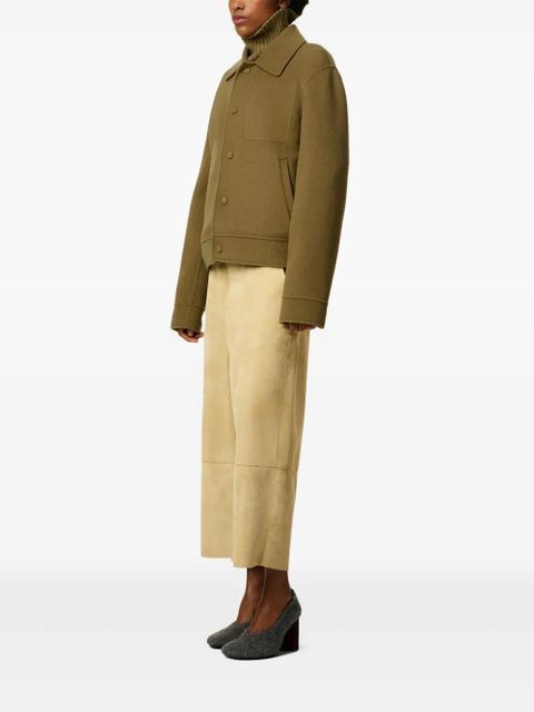 AMI Paris buttoned wool boxy jacket - Green