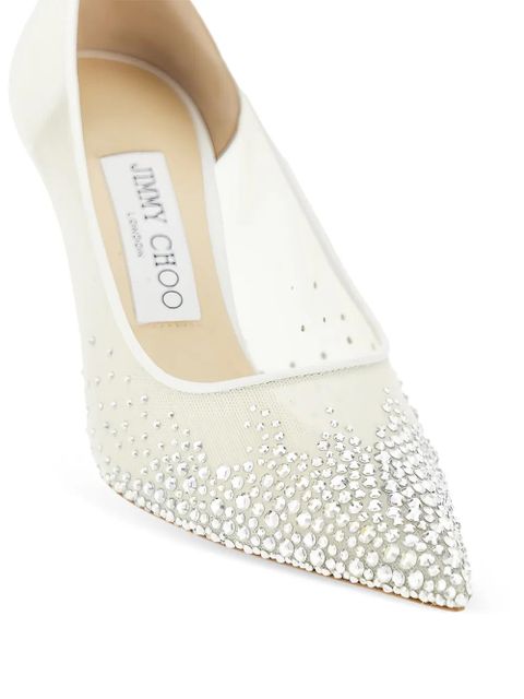 Jimmy Choo Love crystal-embellished pumps - White - zdjęcie produktu nr 2