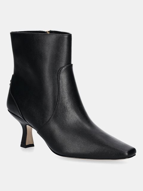 Coach botki skórzane Sculpted C Kitten Heel Leather Bootie damskie kolor czarny na szpilce CBP25 - zdjęcie produktu nr 1