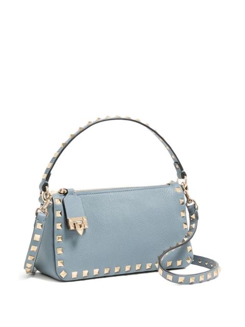 Valentino Garavani small Rockstud grained shoulder bag - Blue