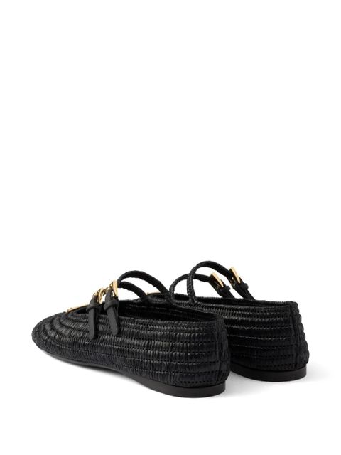 Prada crochet ballerinas shoes - Black