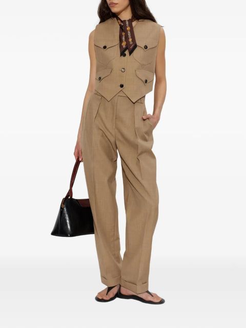 Versace pleated cuff trousers - Neutrals - zdjęcie produktu nr 2