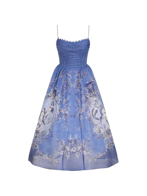 ZIMMERMANN Rebellion mermaid picnic midi dress - Blue - zdjęcie produktu nr 1