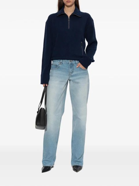 Victoria Beckham Half-Zip Milano sweater - Blue