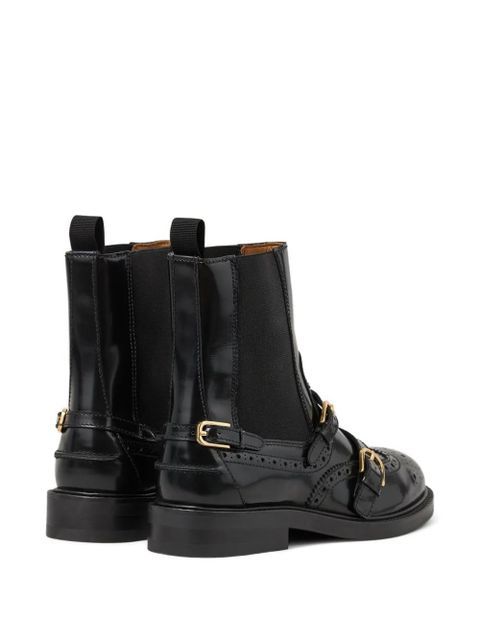 SANDRO buckle-detail boots - Black