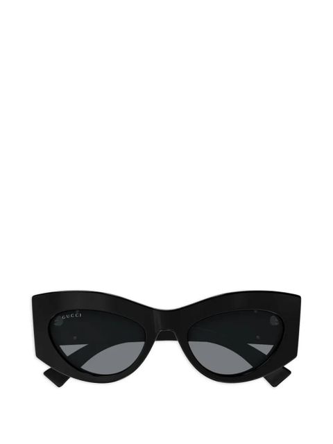 Gucci Eyewear geometric-frame logo-detail sunglasses - Black - zdjęcie produktu nr 1