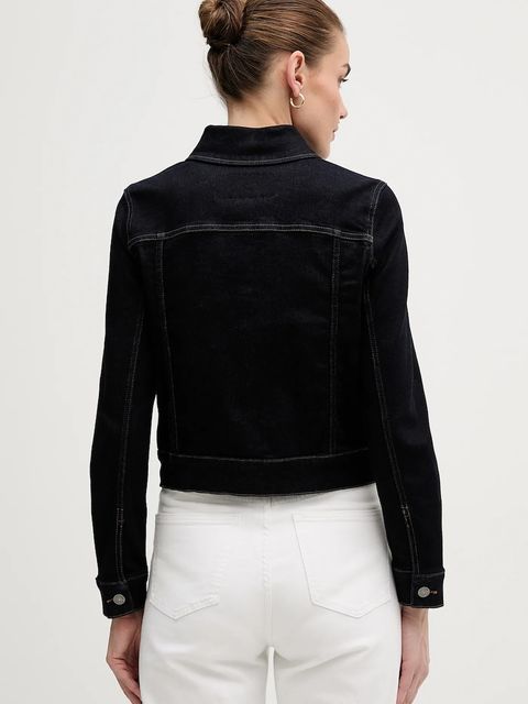 Dkny kurtka jeansowa kolor granatowy przejściowa DJ4J6006