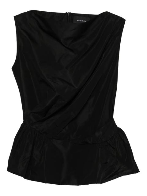 Simone Rocha draped peplum top - Black - zdjęcie produktu nr 1