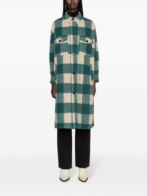 MARANT ÉTOILE Fontizi checked coat - Green