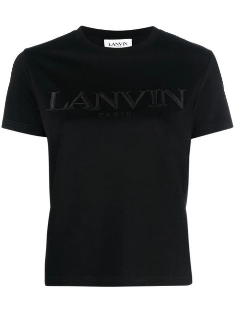 Lanvin logo-lettering cotton T-shirt - Black - zdjęcie produktu nr 1