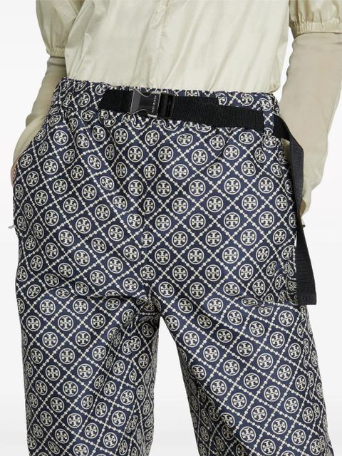 Tory Burch T Monogram tech jacquard trousers - Blue