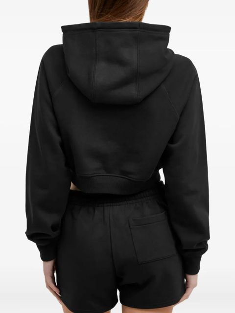 Casablanca column-applique cotton hoodie - Black