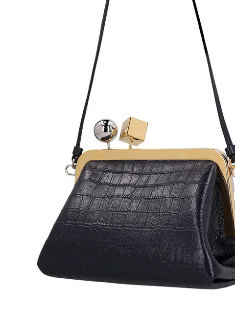 Jacquemus The Berlingot croc-effect shoulder-bag - Black