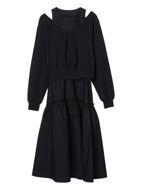 3.1 Phillip Lim tiered cold-shoulder midi dress - Black - zdjęcie produktu nr 1