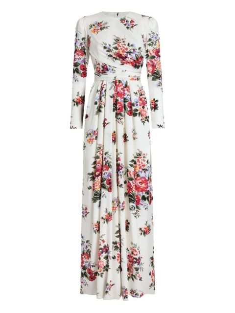 Dolce & Gabbana flower bouquet-print maxi dress - White - zdjęcie produktu nr 1