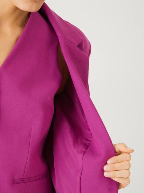 Medicine marynarka damska kolor różowy jednorzędowa gładka